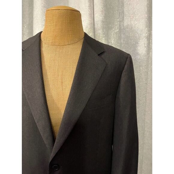 CANALI MEN'S Sports Coat Luxury Gray 100% Wool Made in Italy Size 44 R - Picture 2 of 10